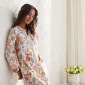 Printed Voile Women's Caftan - Wild Bloom, L