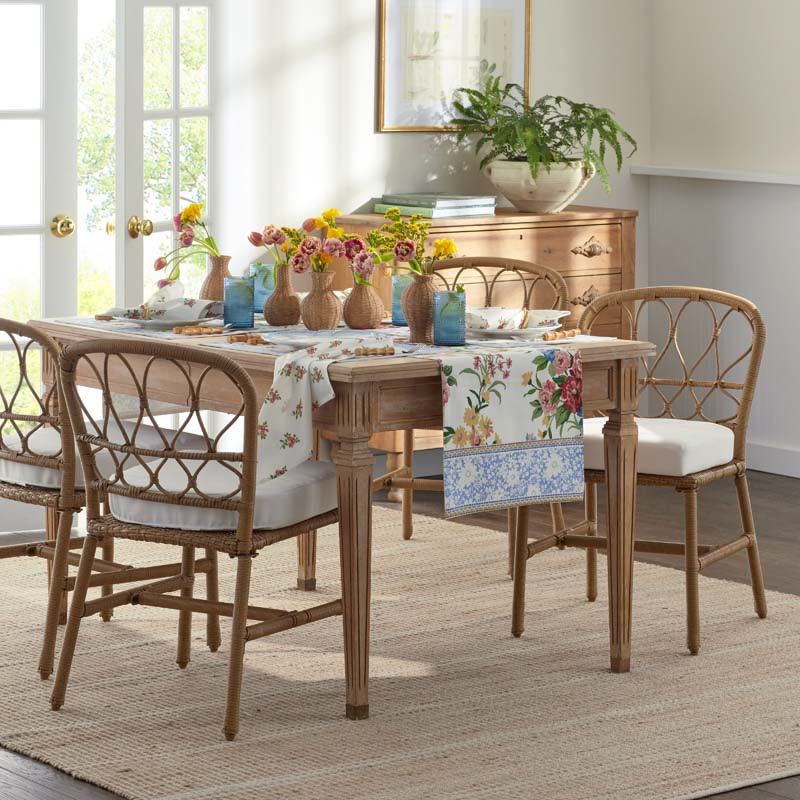 Garden Floral Cotton Table Runner - Natures Bouquet, 16 in. x 108 in.