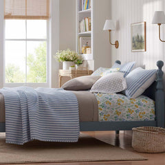 Yarn-Dyed Bengal Stripe Quilt - Blue, Full/Queen
