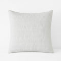 Premium Breathable Washed Linen Solid Quilted Sham - White, Euro