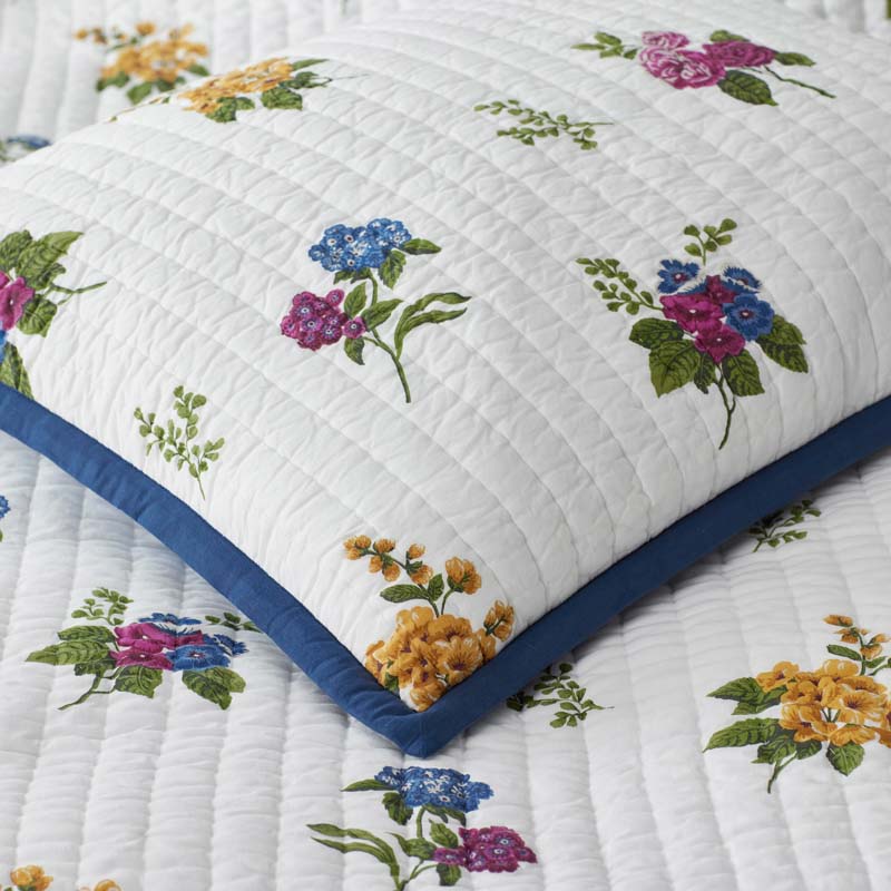 Alden Floral Reversible Quilted Sham - Ivory, King