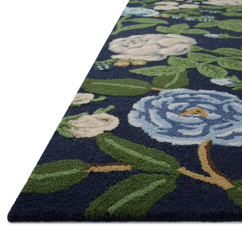 Highgrove Wool Rug - Navy, 5' x 7' 6"
