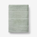 Textured Stripe Bath Towel - Green Mist
