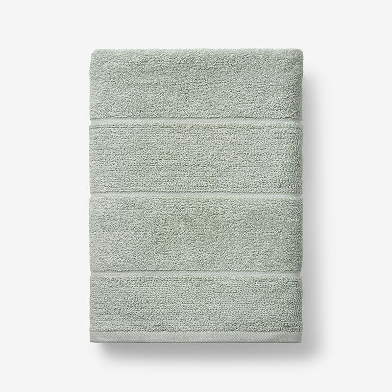 Textured Stripe Bath Towel - Green Mist