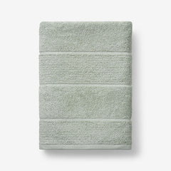 Textured Stripe Bath Towel - Green Mist