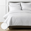 Marcella Premium Smooth Egyptian Cotton Sateen Duvet Cover - White, Full