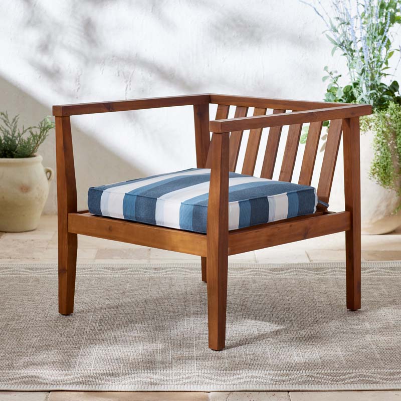 Replacement Boxed Edge Chair Cushion - Gateway Coast, 21 in. x 19 in.