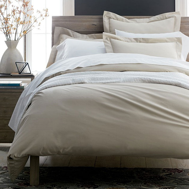 Premium Smooth Supima® Cotton Wrinkle-Free Sateen Fitted Bed Sheet - Cloud, Deep Pocket Cal. King