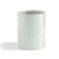 Porcelain Lattice Waste Basket - White