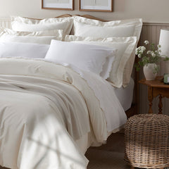 Classic Smooth Sateen Solid Comforter - Ivory, Full/Queen