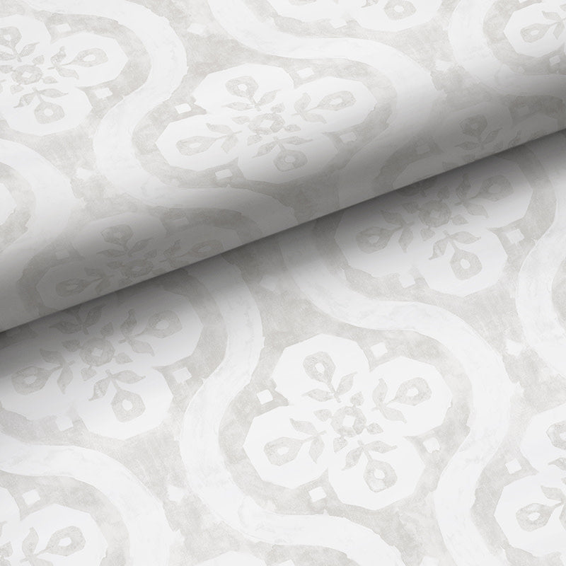 Chateau Removable Wallpaper - Platinum, Swatch