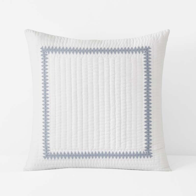 Rishika Quilted Sham - White, Euro