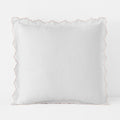 Embroidered Scallop Classic Smooth Sateen Solid Sham - Blush, Euro