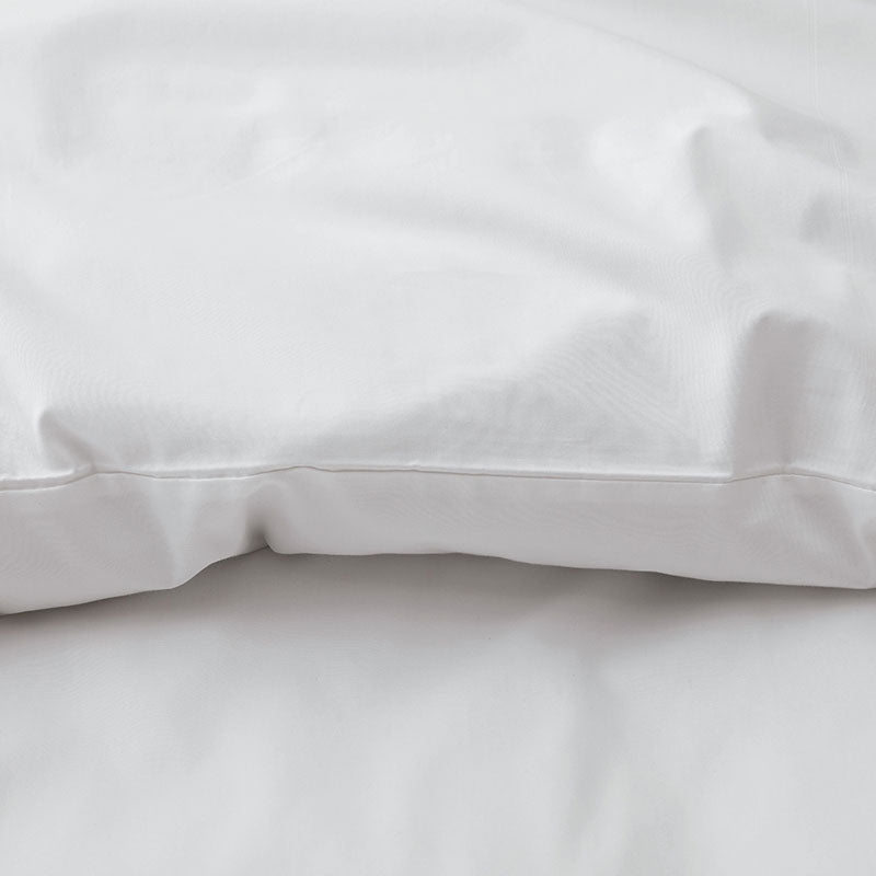 Embroidered Scallop Classic Cool Cotton Percale Duvet Cover - Melon, King/Cal King