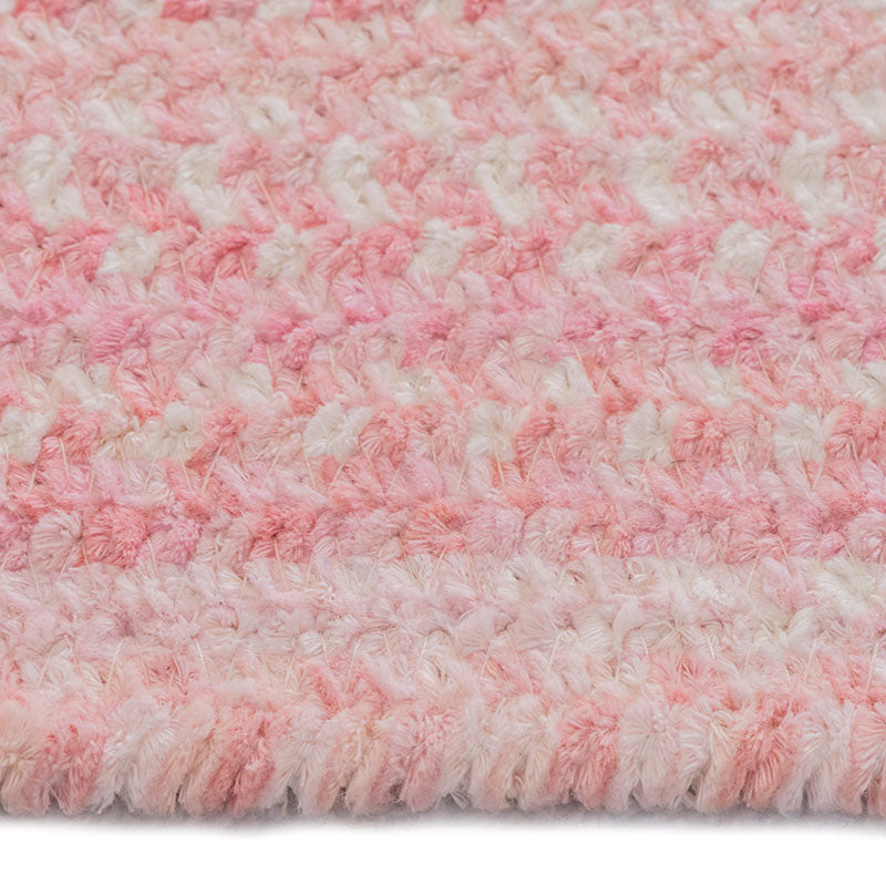 Bambini Braided Chenille Rug - Pink, 7' x 9' Oval