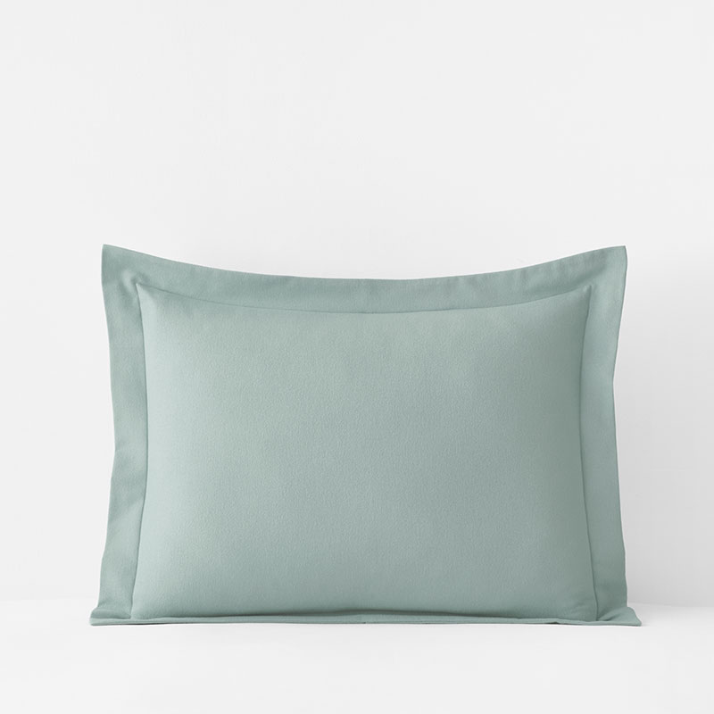 Classic Ultra-Cozy Cotton Velvet Flannel Sham - Seafoam, King