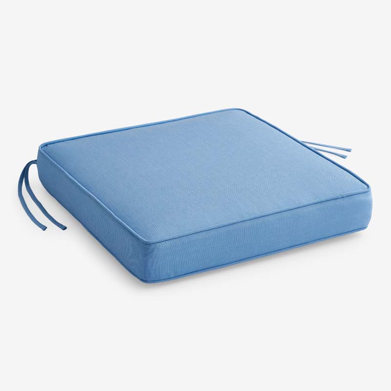 Rain Boxed Edge Replacement Chair Cushion - Air Blue, 20 in. x 20 in.