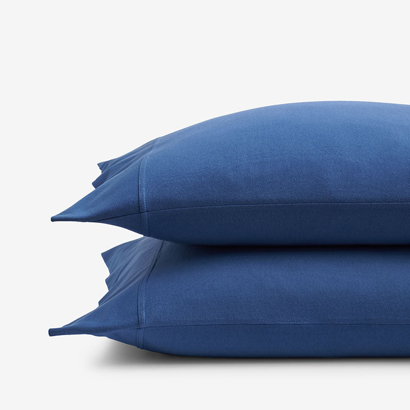 T-Shirt Soft Jersey Knit Pillowcase Set - Smoke Blue, King