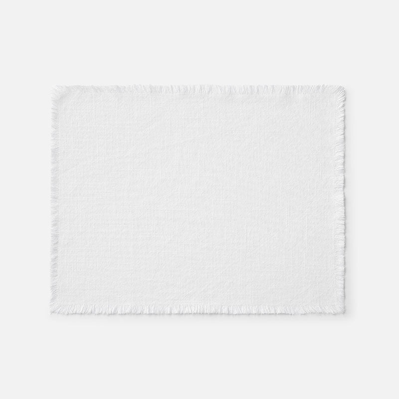 Solid Fringe Placemats, Set of 4 - White
