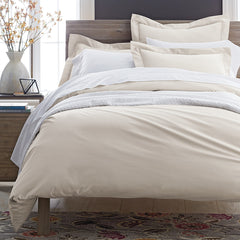 Premium Smooth Supima® Cotton Wrinkle-Free Sateen Fitted Bed Sheet - Alabaster, Queen