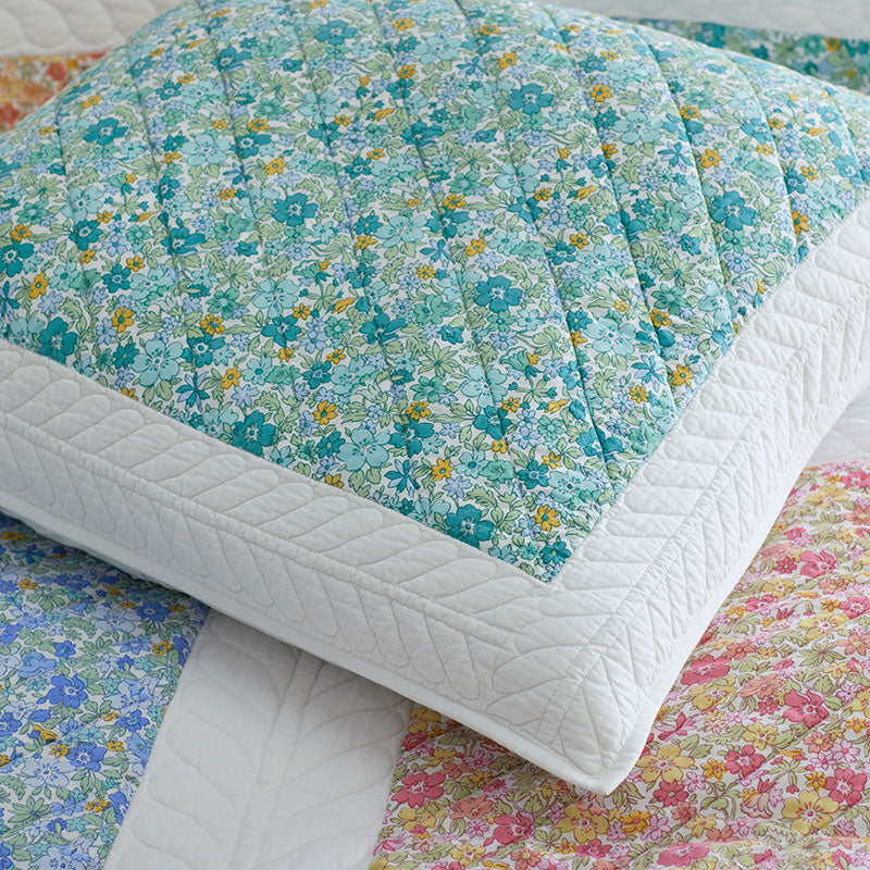 Brenna Patchwork Quilted Sham - White Multi, Standard