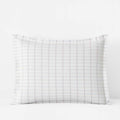 Yarn-Dyed Plaid Garment Washed Cotton Percale Sham - Ivory Multi, Standard