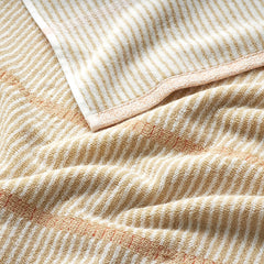 Narrow Stripe Reversible Cotton Washcloths, Set of 2 - Linen