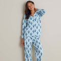 Printed Peruvian Cotton Women's Button-Down Pajama Set - Suhana, XS