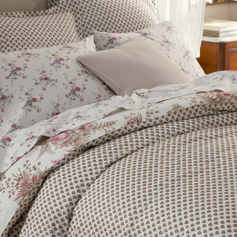 Antara Reversible Premium Smooth Sateen Duvet Cover - Blush, King/Cal. King