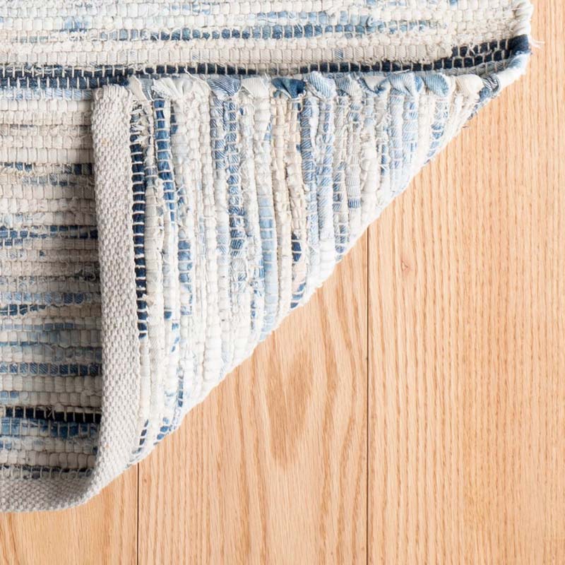Denim Rag Handwoven Cotton Rug - Blue, 3' x 5'