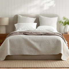 Yarn-Dyed Pencil Stripe Quilt - Taupe, Full/Queen