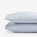 Jacquard Leaf Yarn-Dyed Premium Smooth Supima® Cotton Wrinkle-Free Sateen Pillowcase Set - Blue Shadow, Standard