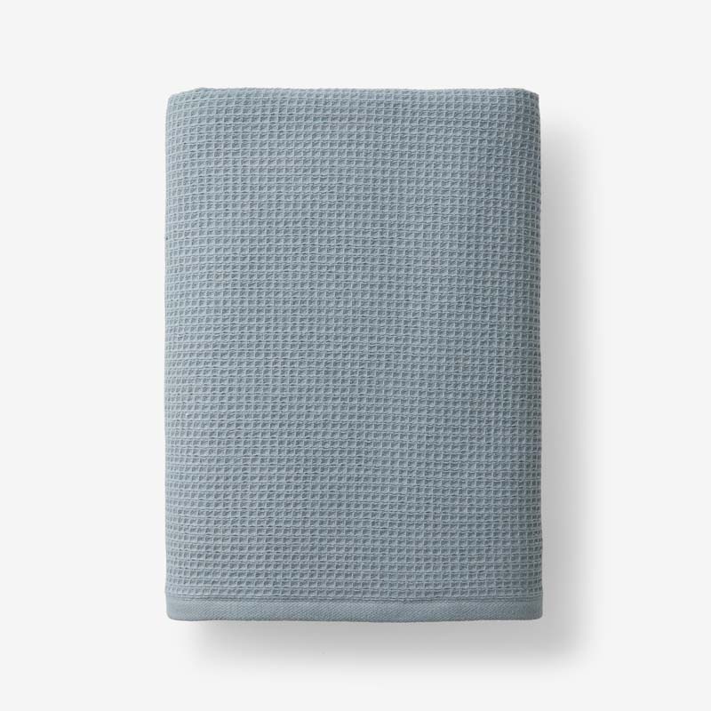 Waffle Bath Towel - Smoky Blue