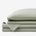 Classic Smooth Wrinkle-Free Sateen Bed Sheet Set - Laurel Green, Full