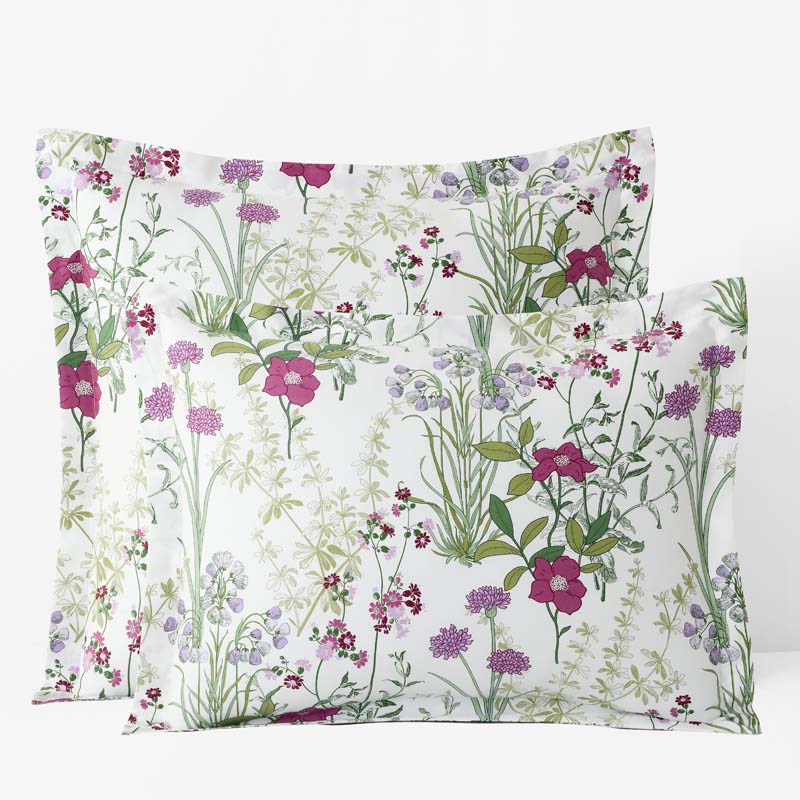 Bloom Meadow Classic Smooth Sateen Sham - White Multi, King