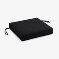 Replacement Boxed Edge Chair Cushion - Black, 18 in. x 18 in.
