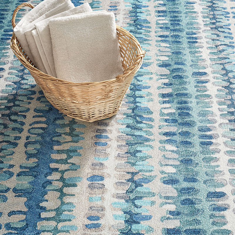 Paint Chip Washable Rug - Blue, 5' x 8'
