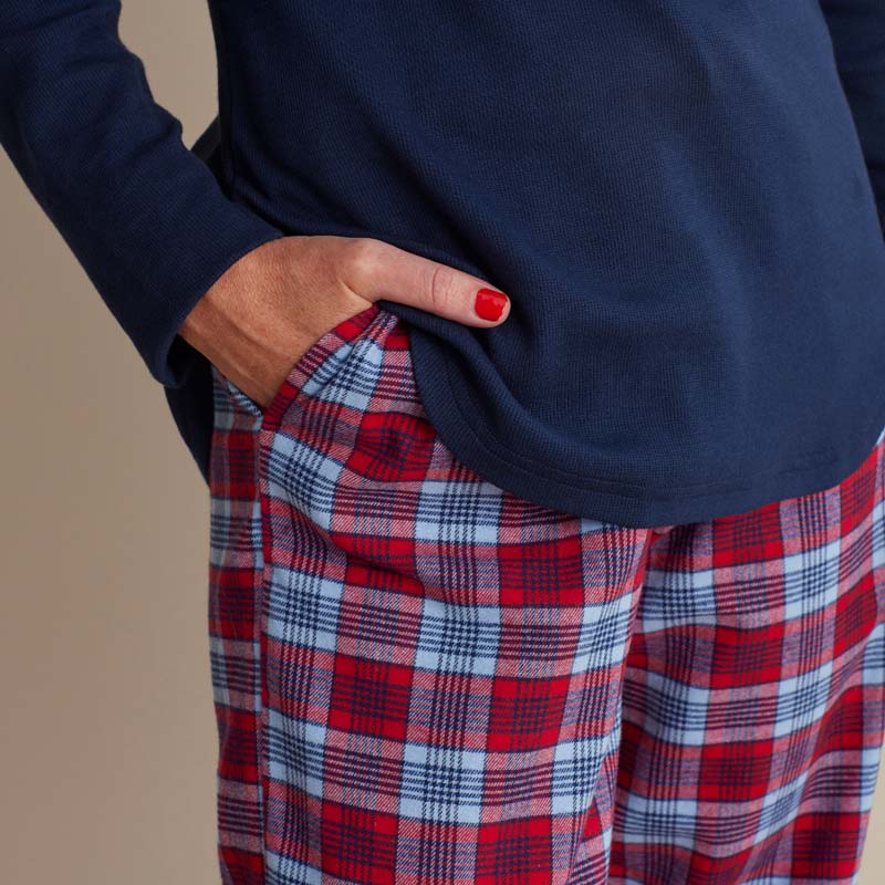 Family Flannel Women's Jogger Pants Pajama Set - Nantucket, XXXL