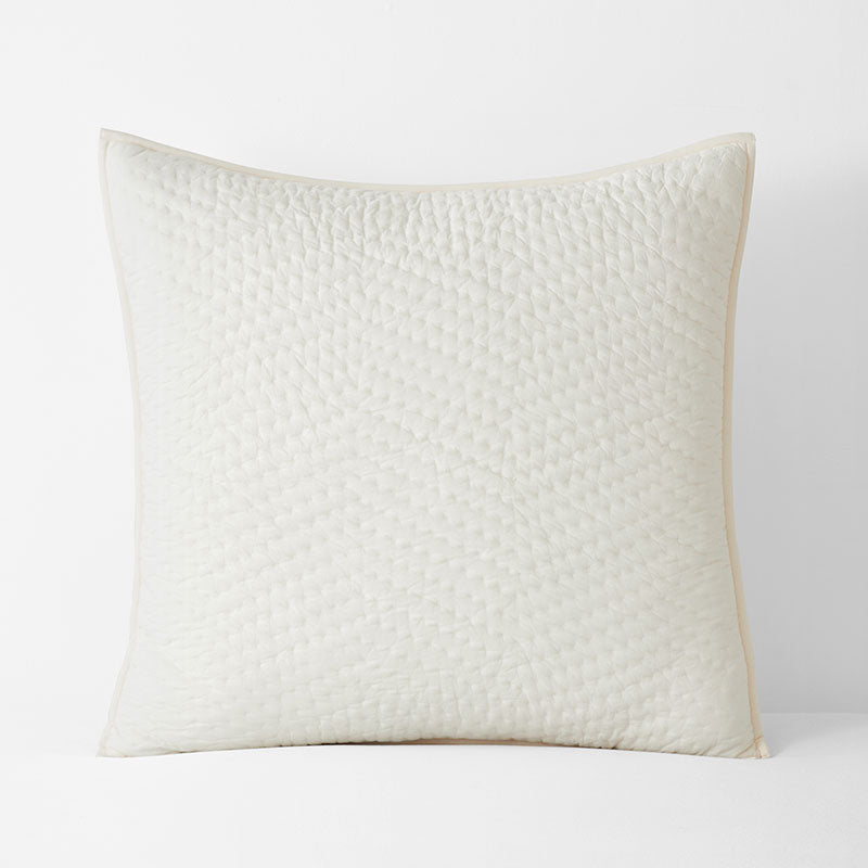 Voile Sham - Ivory, Euro