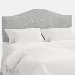 Saddle Textured Linen Headboard - Pumice, Twin