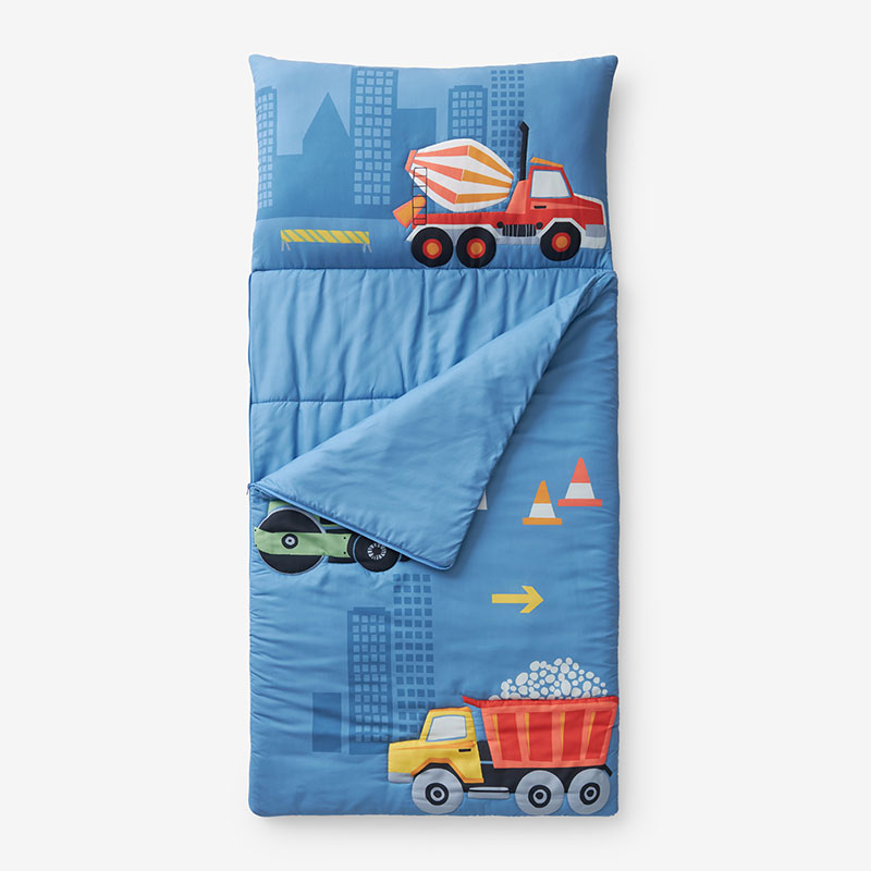Character Sleeping Bag - Construction Trucks