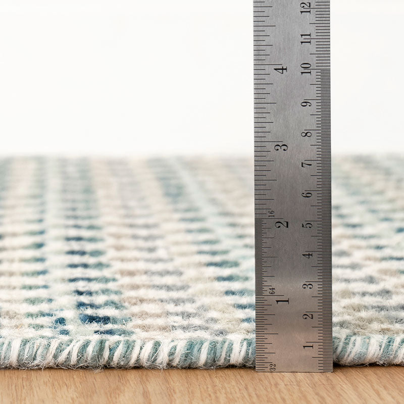 Poppy Handwoven Wool Rug - Blue, 2' 6" x 8' Runner