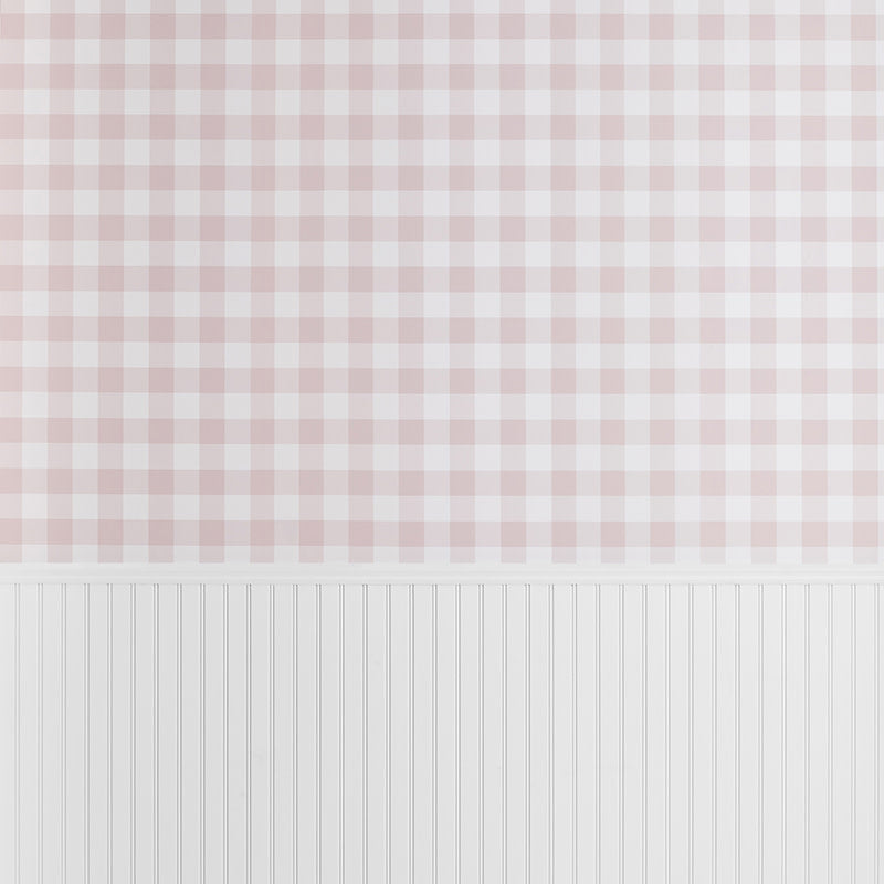 Ditsy Gingham Removable Wallpaper - Pink, Panel