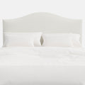 Saddle Textured Linen Headboard - White, King