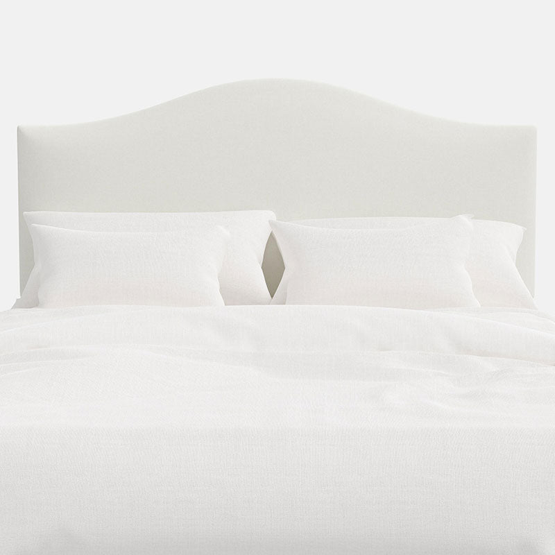 Saddle Textured Linen Headboard - White, Twin