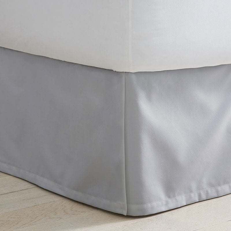 Classic Smooth Wrinkle-Free Sateen Bed Skirt - Gray Mist, Twin