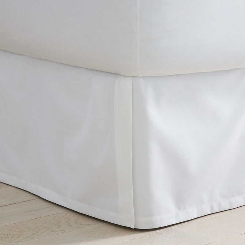 Classic Smooth Wrinkle-Free Sateen Bed Skirt - White, Full