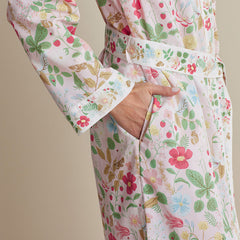 Printed Voile Women's Kimono Robe - Strawberry Fields, M/L