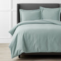 Classic Ultra-Cozy Cotton Velvet Flannel Solid Duvet Cover - Seafoam, Full