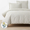 Suhana  Garment Washed Cotton Percale Duvet Cover - Yellow, Twin/Twin XL